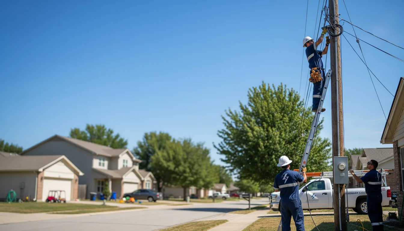 Residential electrician providing installation services in Ryan, OK